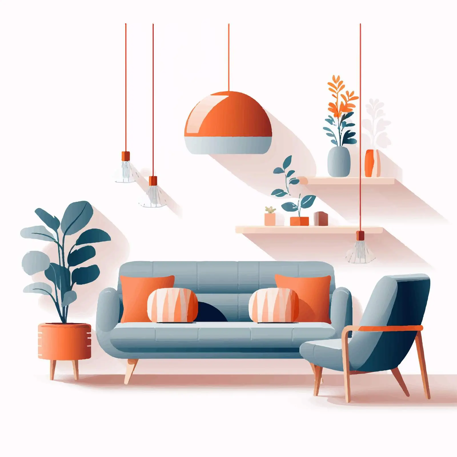 Cozy Living Room Interior with Stylish Furniture — free download from Dotvec
