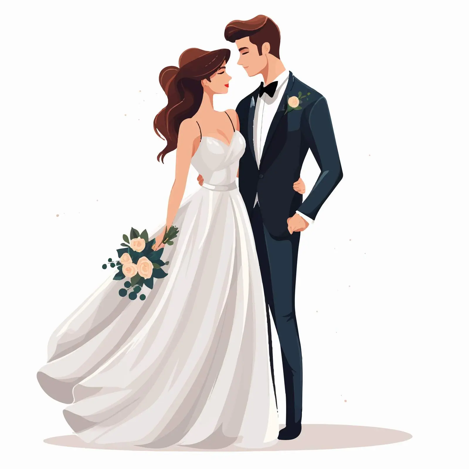 Stylish Romantic Couple at Wedding Ceremony — free download from Dotvec