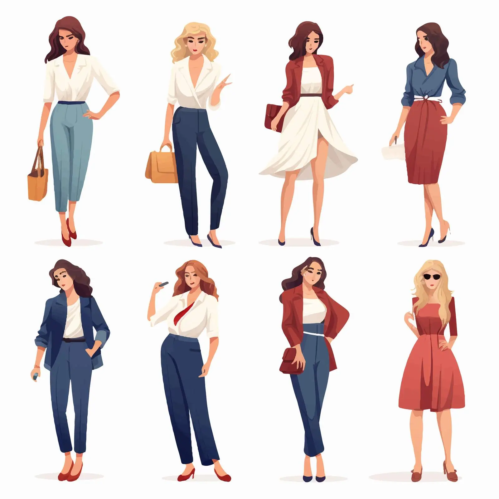 Stylish Women in Trendy Fashion Outfits — free download from Dotvec