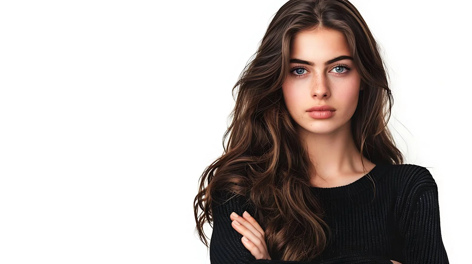 Fashionable Woman on White Background — free download from Dotvec