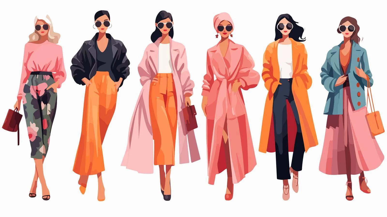 Chic Women in Trendy Spring Fashion — free download from Dotvec