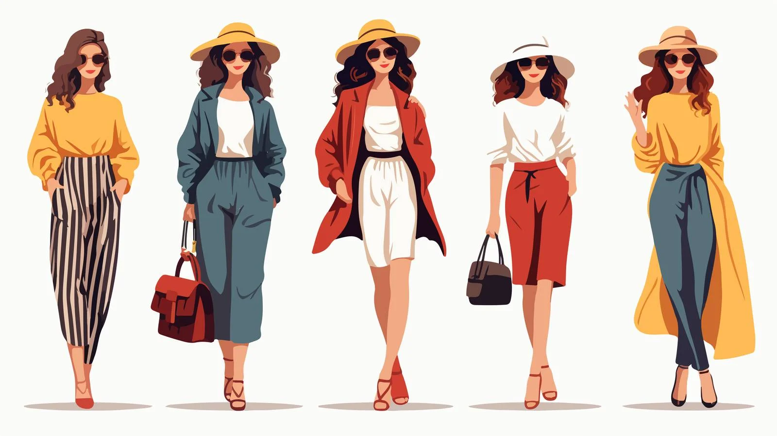Chic Spring Fashion with Modern Women — free download from Dotvec