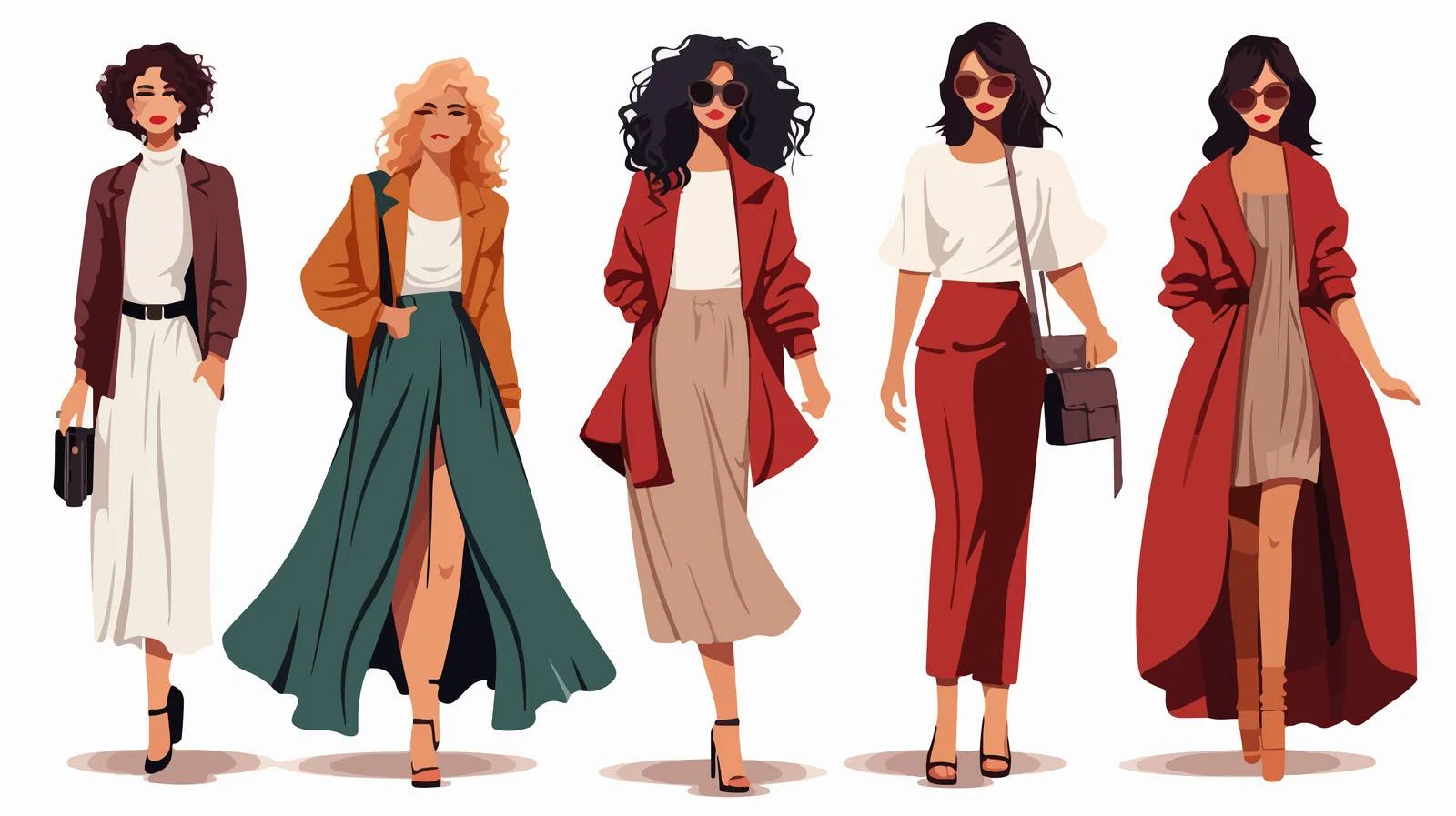 Chic Women in Modern Spring Fashion — free download from Dotvec