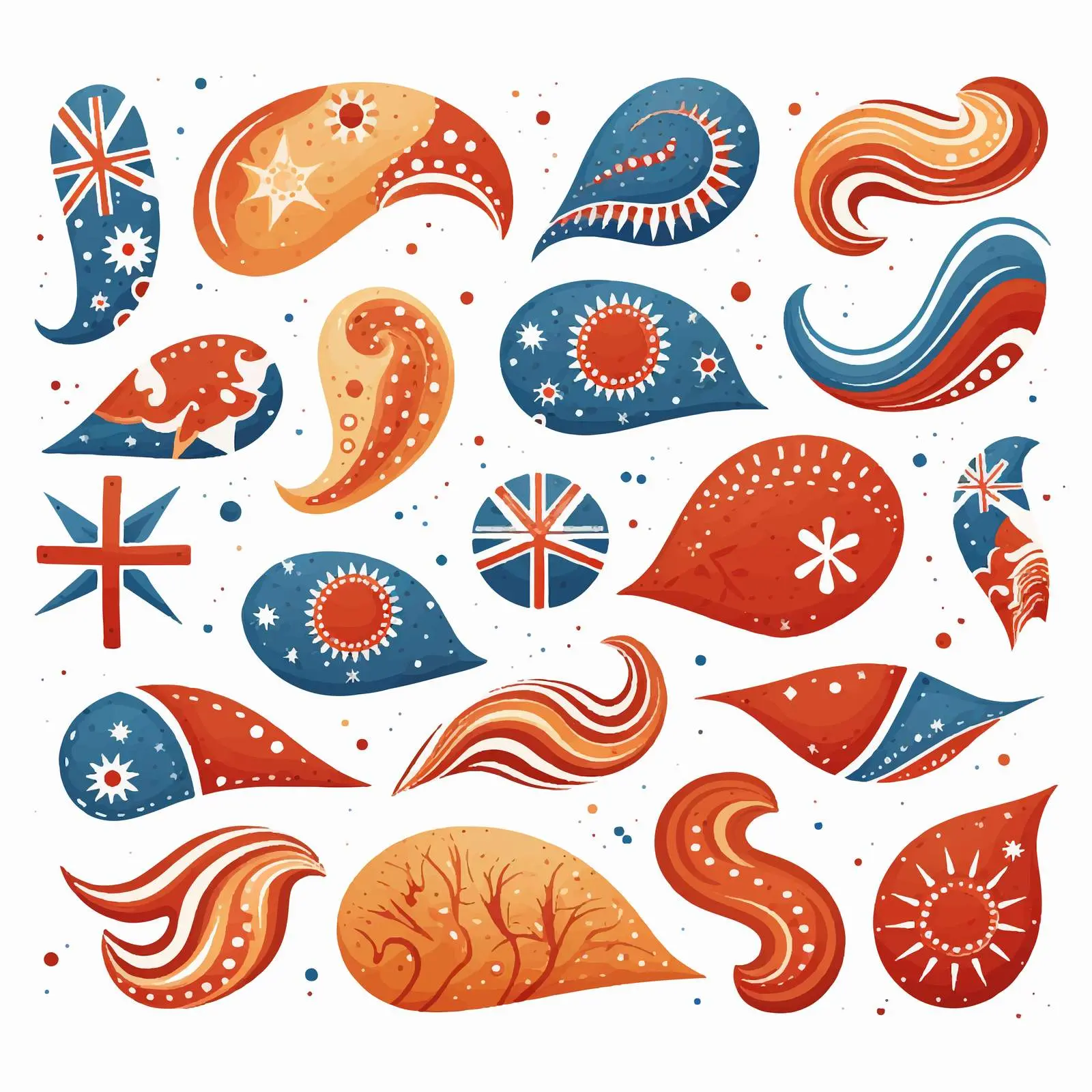 Diverse Sublimation Backgrounds on White — free download from Dotvec