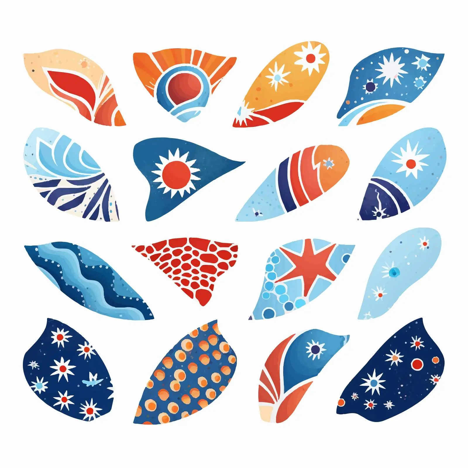 Diverse Sublimation Backgrounds on White Surface — free download from Dotvec