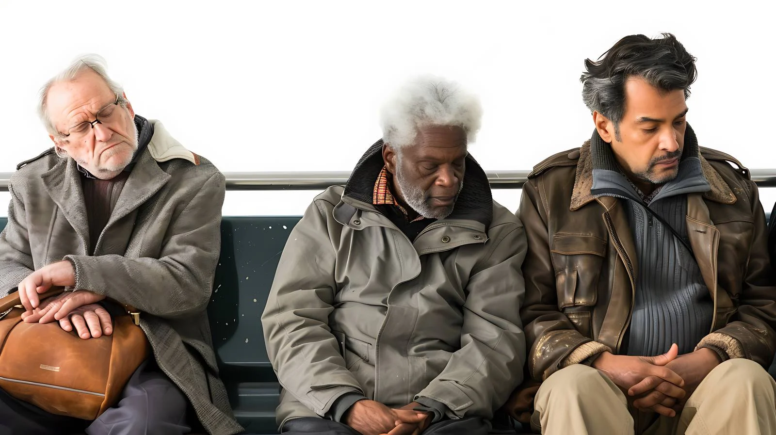 Middle-aged Men Fatigue at Subway Platform — free download from Dotvec