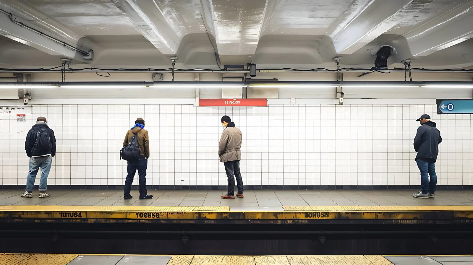 Middle-aged Men on Subway Platform — free download from Dotvec
