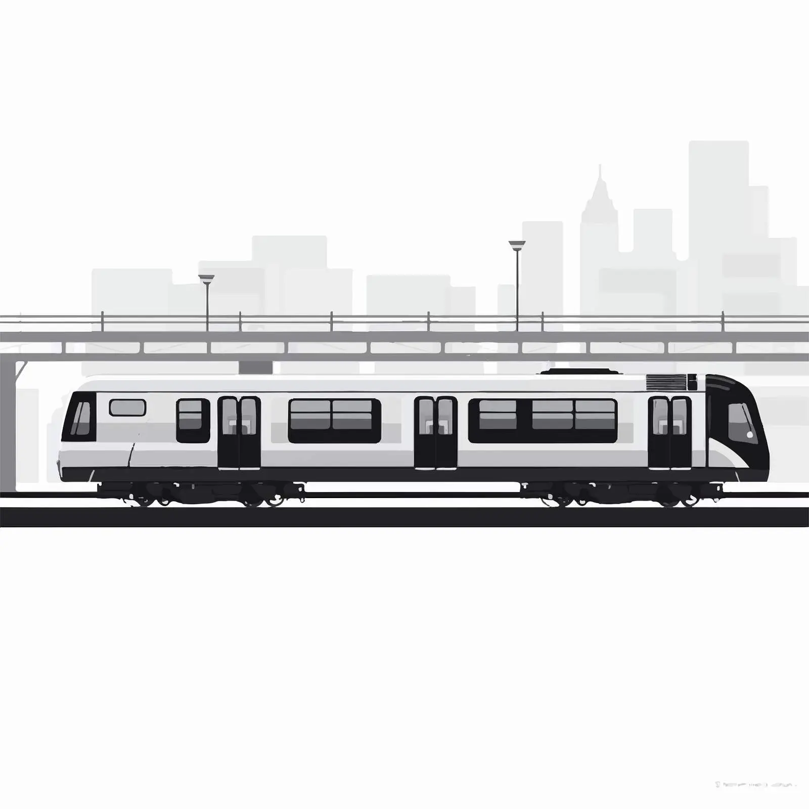 Modern Train at Underground Subway Platform — free download from Dotvec