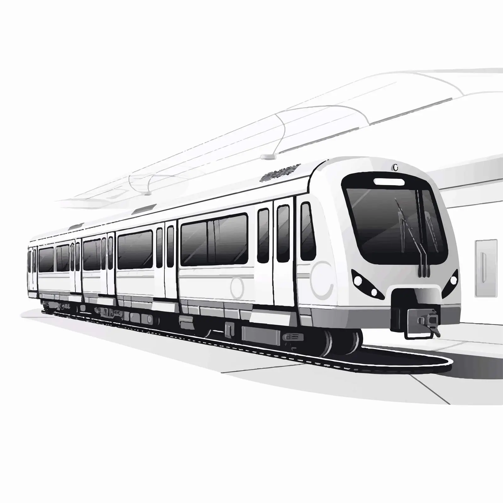 Modern Train at Underground Subway Platform — free download from Dotvec