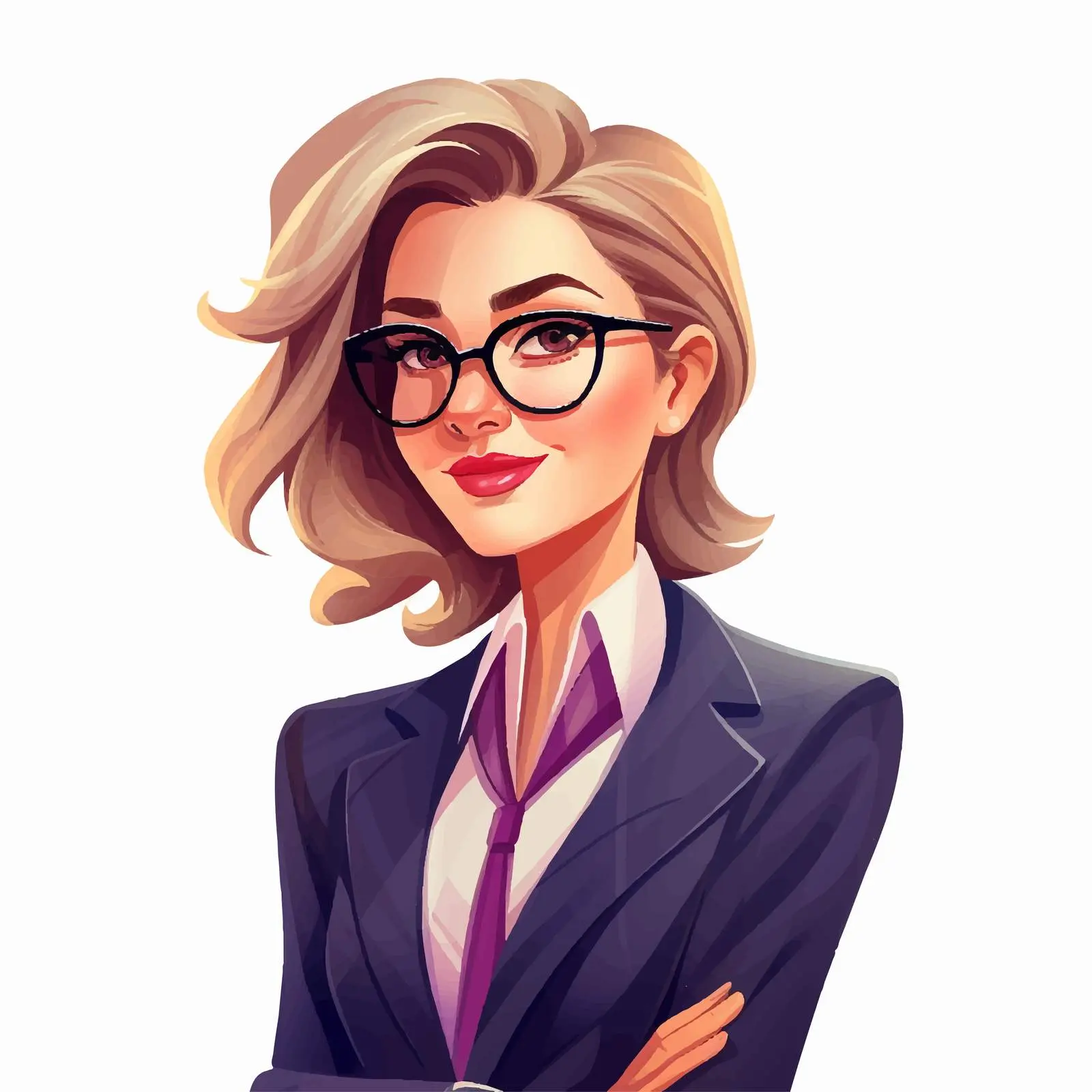 Successful Businesswoman Cartoon Avatar Vector Illustration — free download from Dotvec