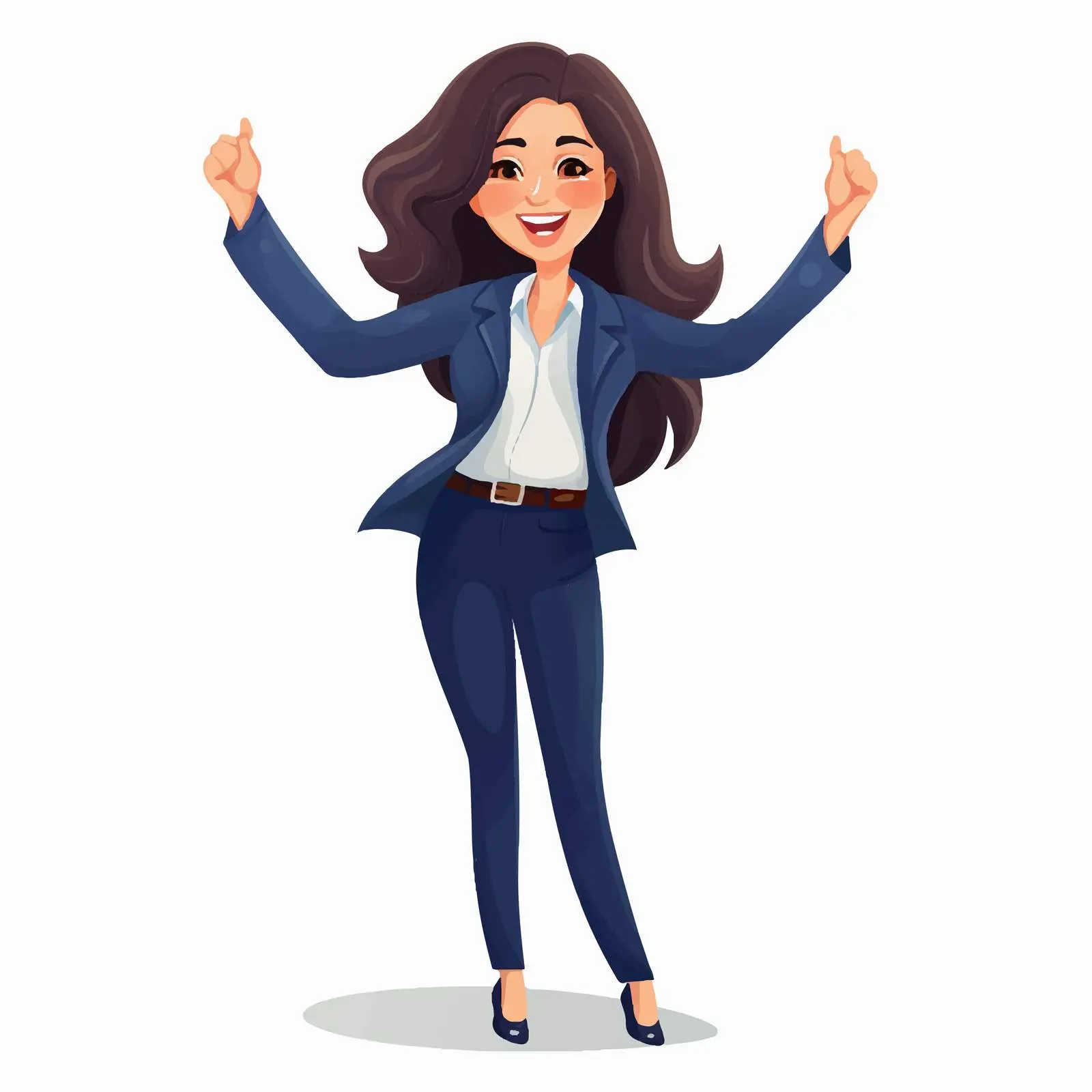 Successful Businesswoman Cartoon Character Vector Illustration – free caucasian image from Dotvec