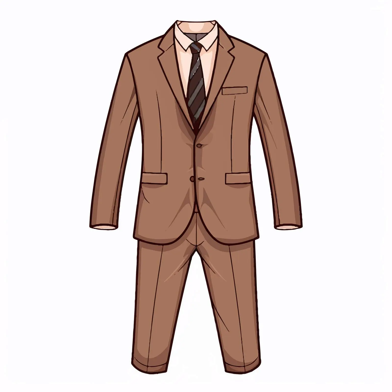 Vector Suit Line Illustration on White Background — free download from Dotvec