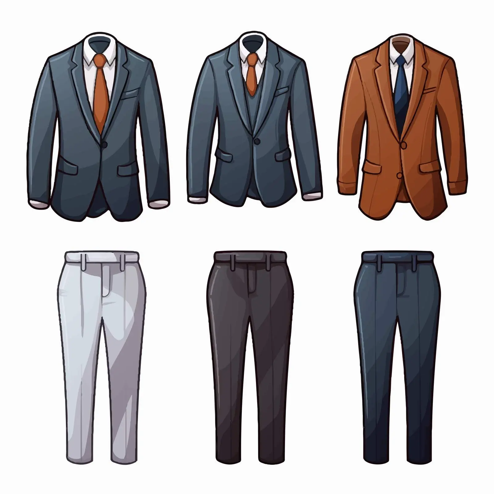 Vector Suit Line Illustration on White Background — free download from Dotvec