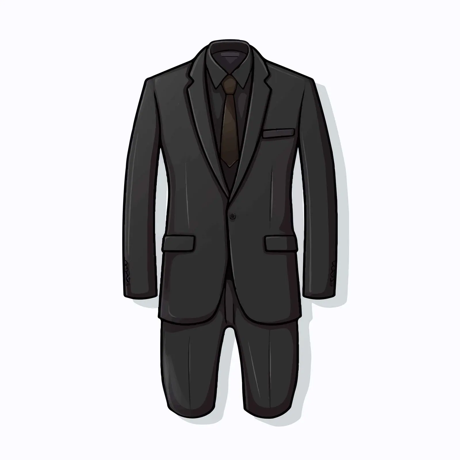 Top View Suit Vector Illustration on White Background – free elegant suit image from Dotvec