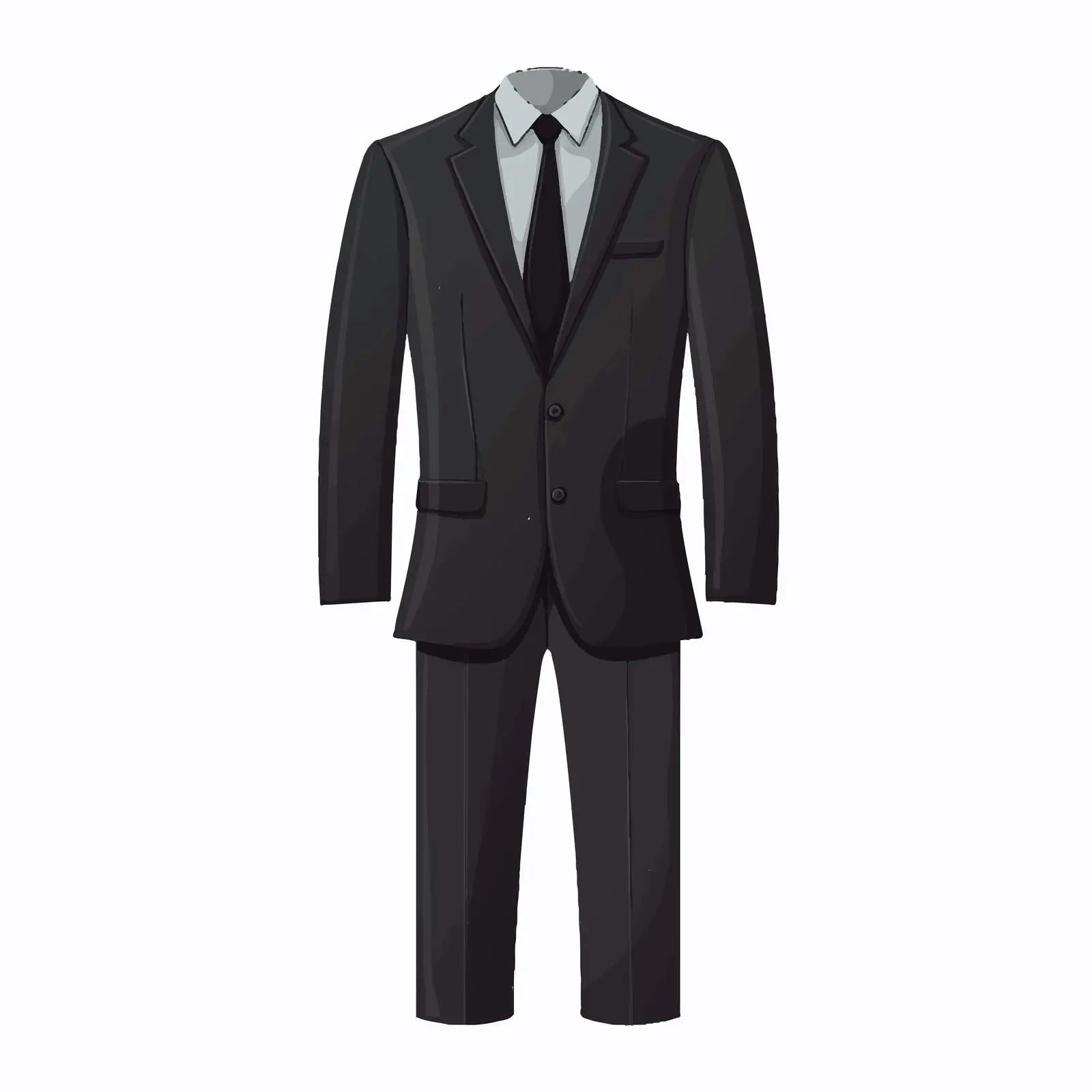 Top View Suit Vector Illustration on White Background – free sartorial image from Dotvec