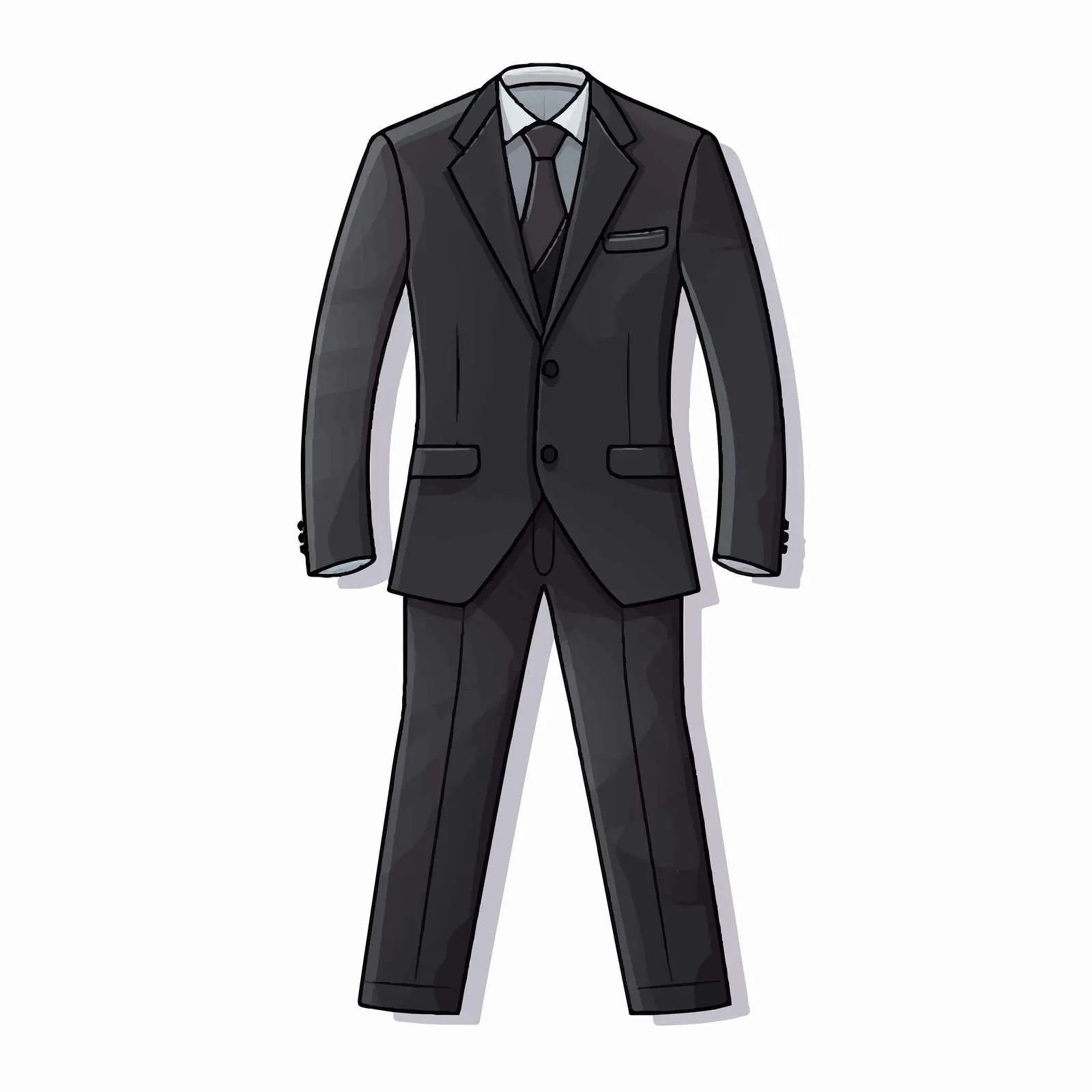 Top View Suit Vector Illustration on White Background — free download from Dotvec