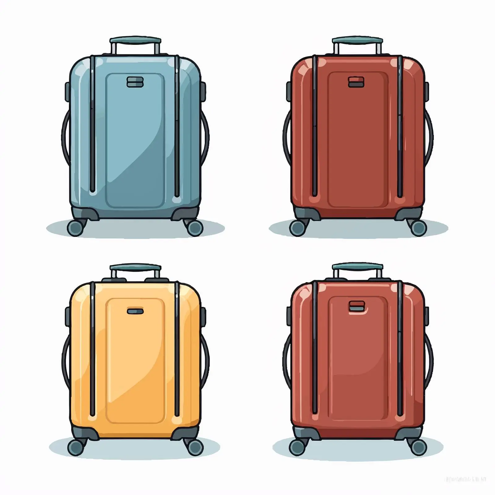 Minimalist Suitcase Vector Illustration on White Background — free download from Dotvec