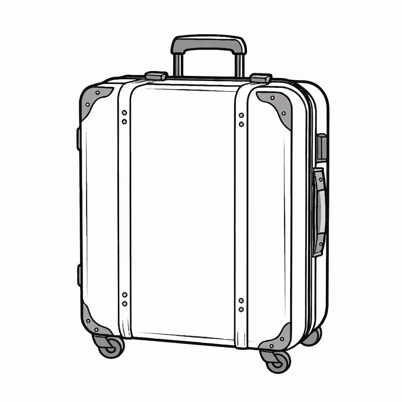 Outline of Suitcase Vector Illustration — free download from Dotvec