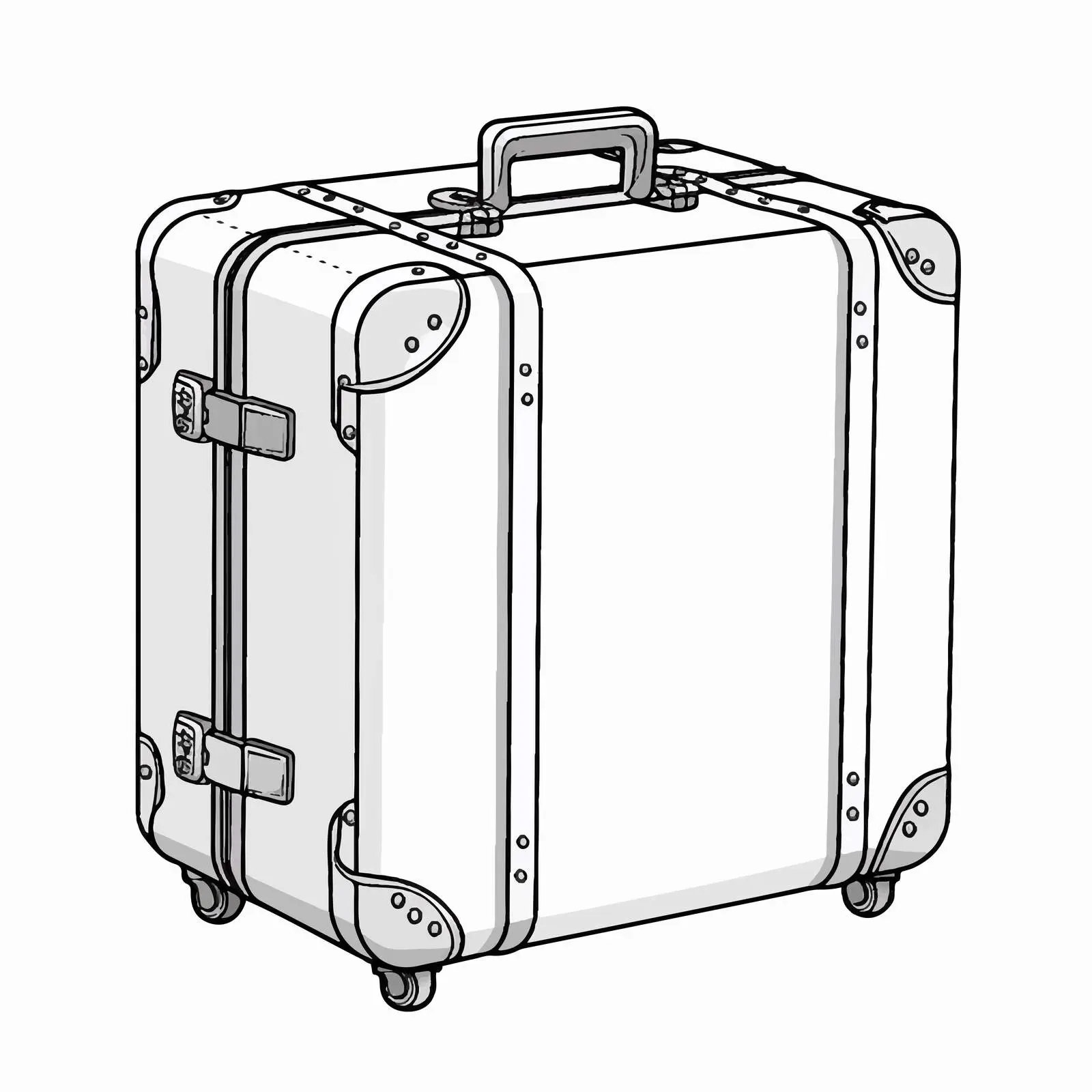 Suitcase Outline Vector Illustration on White Background — free download from Dotvec