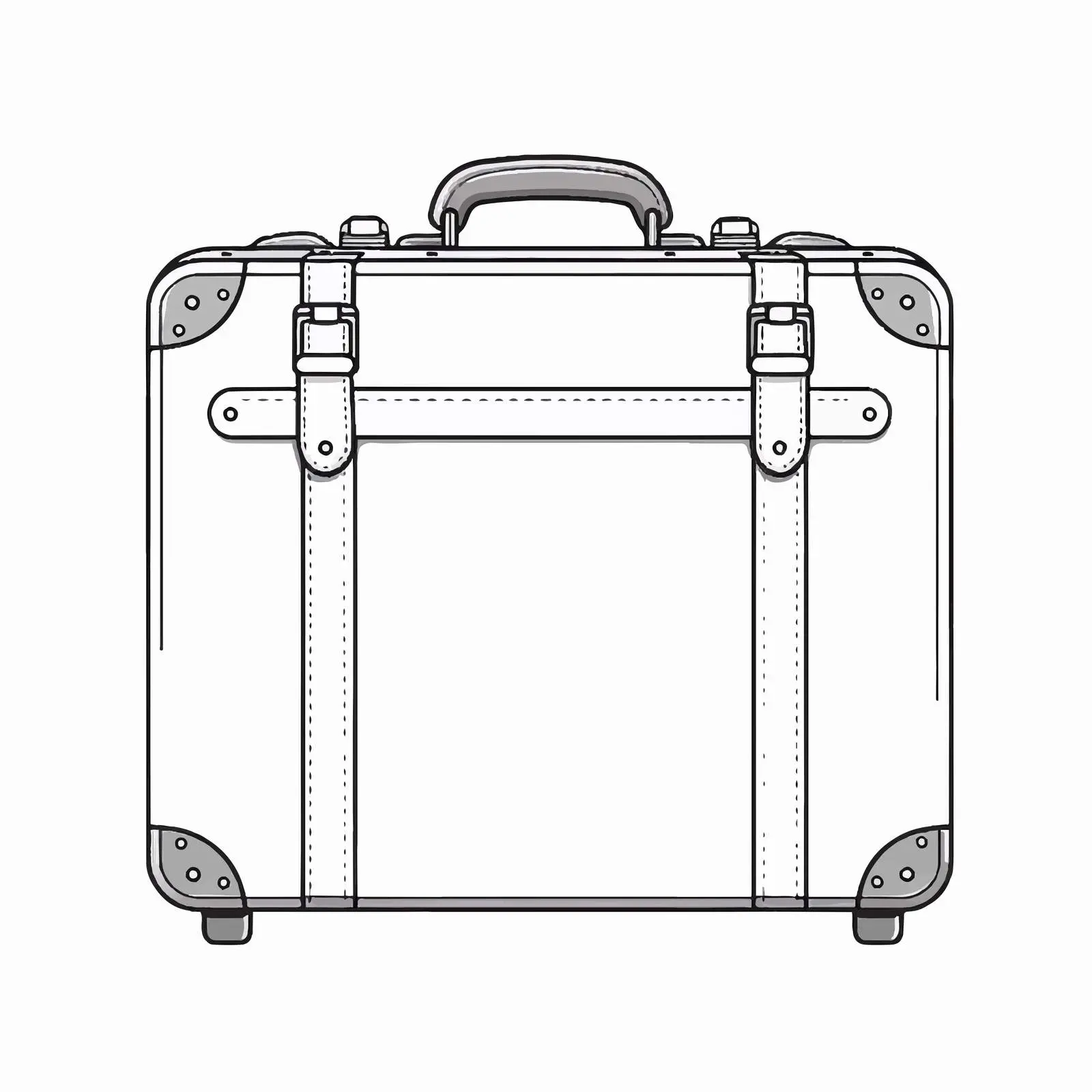 Suitcase Outline Vector Illustration on White Background — free download from Dotvec