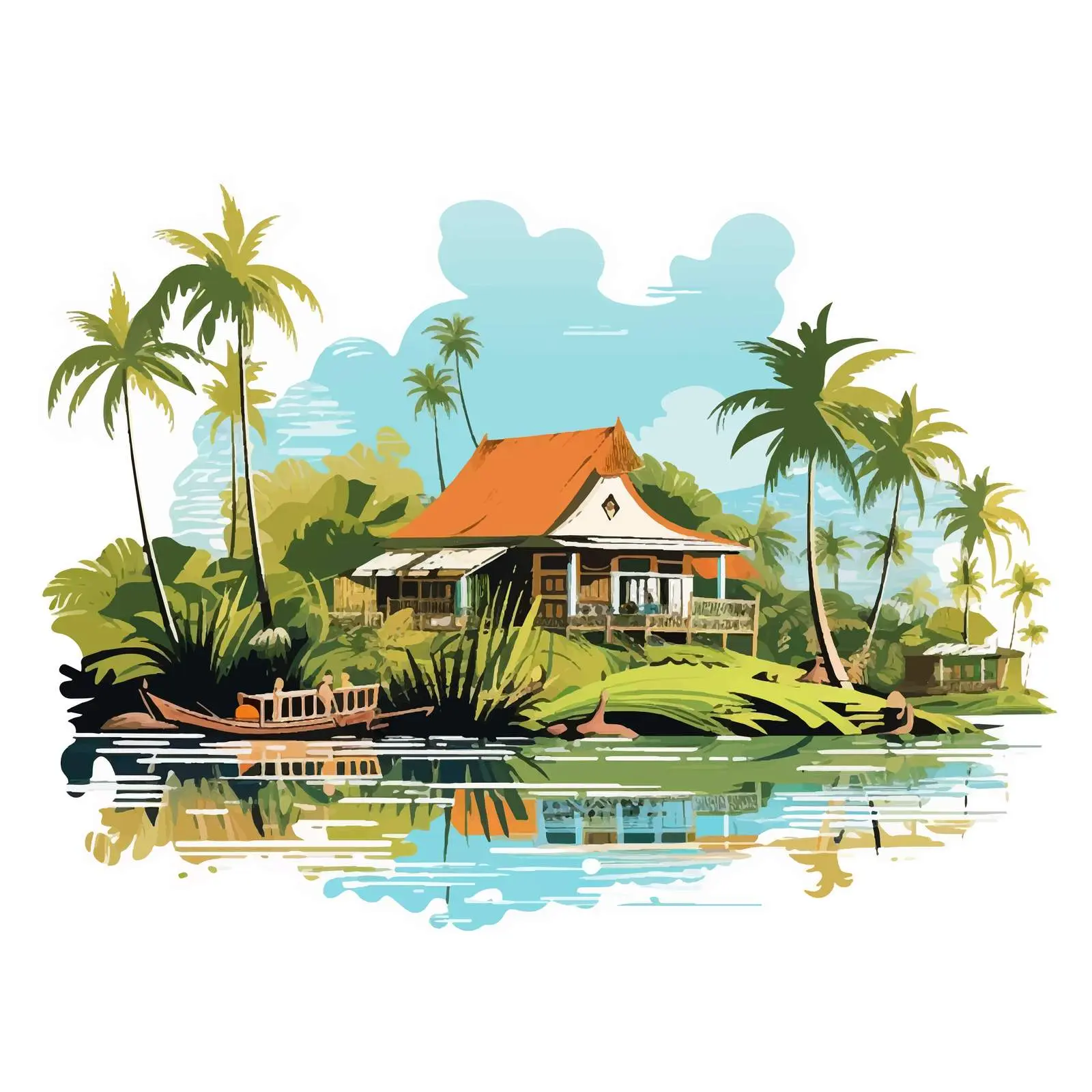 Sukoharjo Village Cartoon Vector Illustration — free download from Dotvec