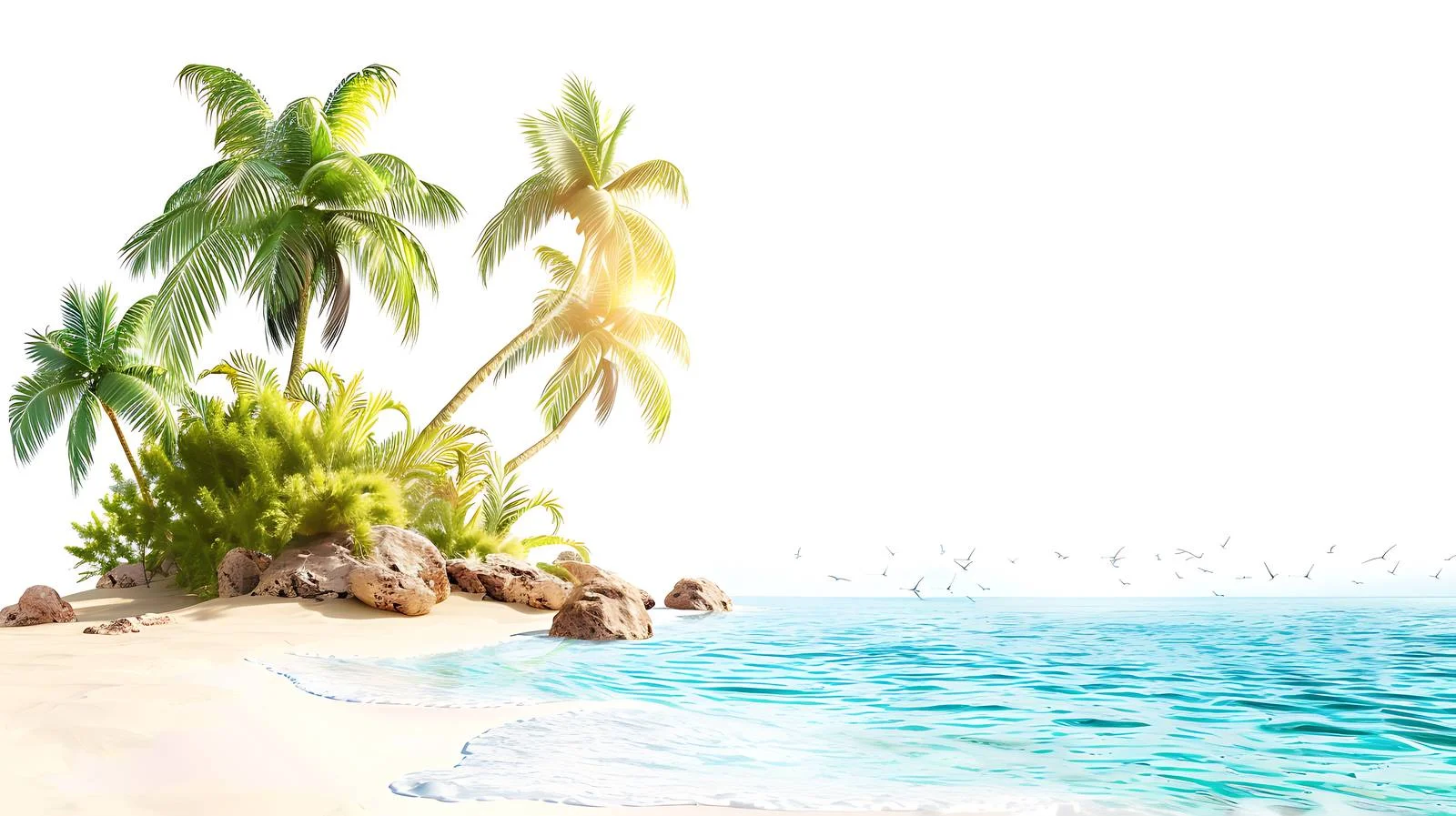 Tropical Beach Holiday Background — free download from Dotvec