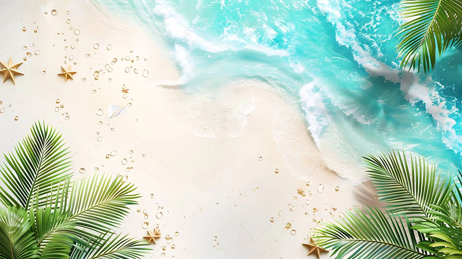 Tropical Beach Holiday Background — free download from Dotvec