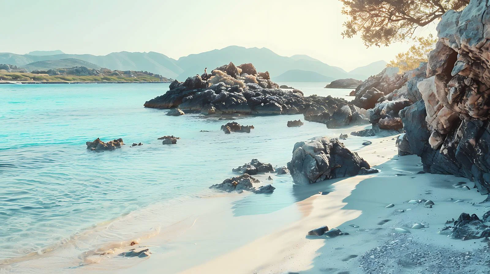 Tropical Beach Holiday Background Image — free download from Dotvec