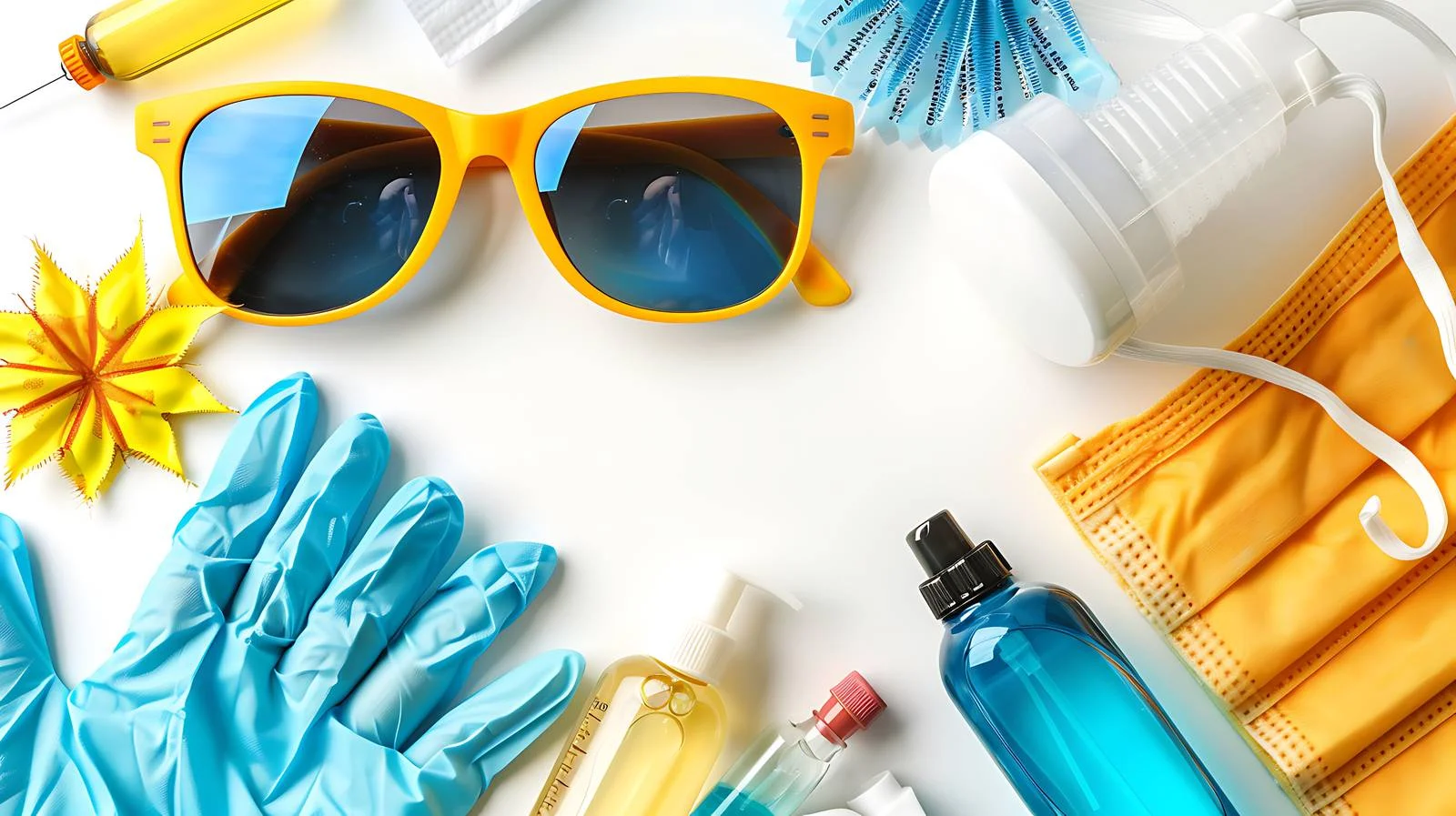 Beach Layout with Sunglasses and Glove — free download from Dotvec