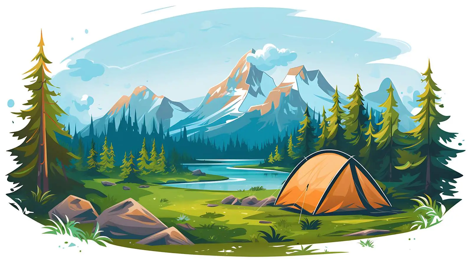 Mountain Summer Camp Adventure — free download from Dotvec