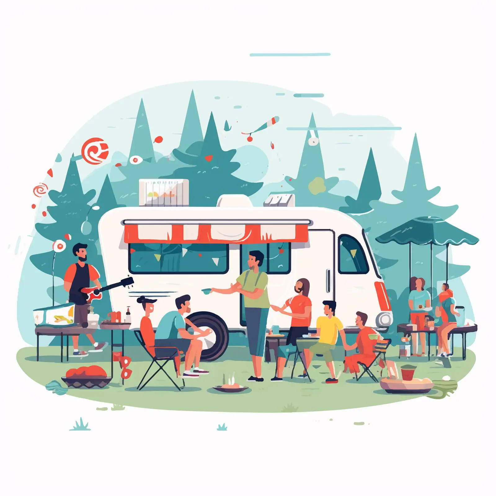 People Camping at Summer Festival – free tents image from Dotvec