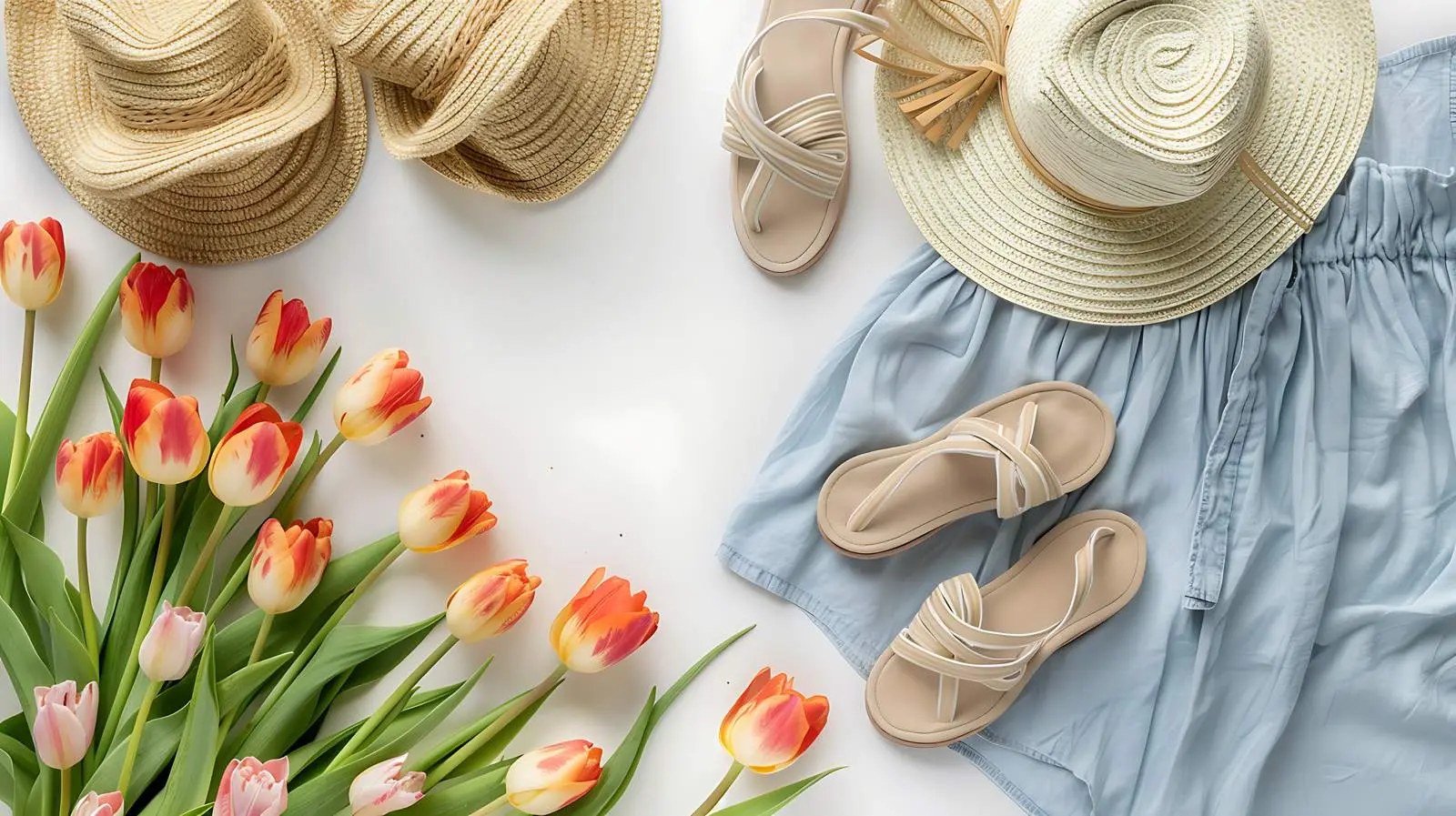 Stylish Summer Dress with Slippers for Women — free download from Dotvec