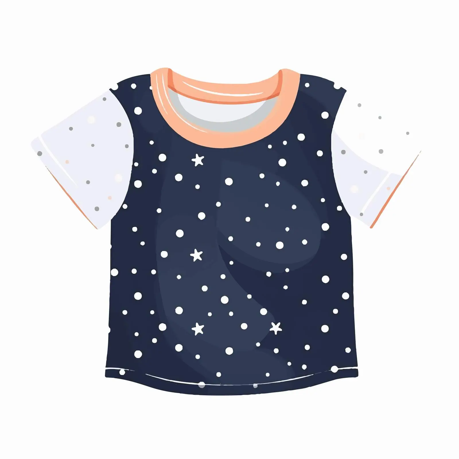 Casual Polka Dot T-Shirt for Summer Girls — free download from Dotvec