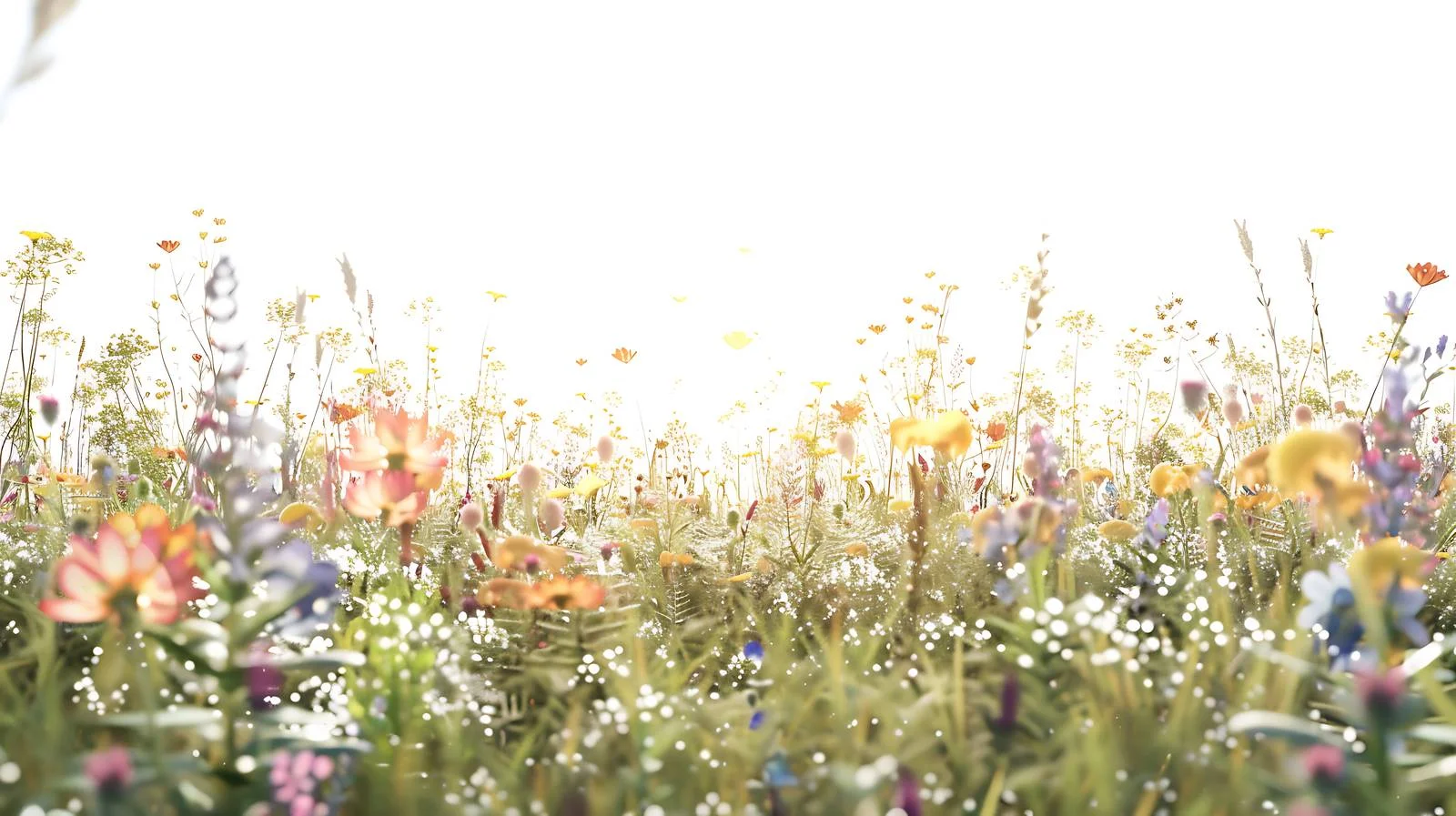 Serene Summer Morning Wildflower Field Scene — free download from Dotvec