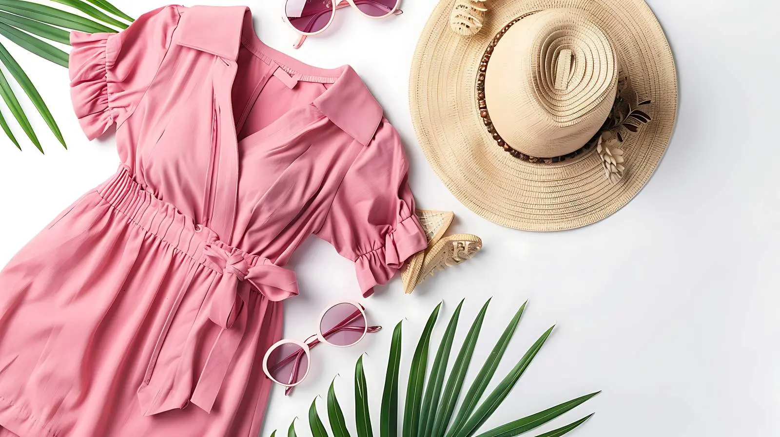 Stylish Summer Pink Women's Clothes and Accessories — free download from Dotvec
