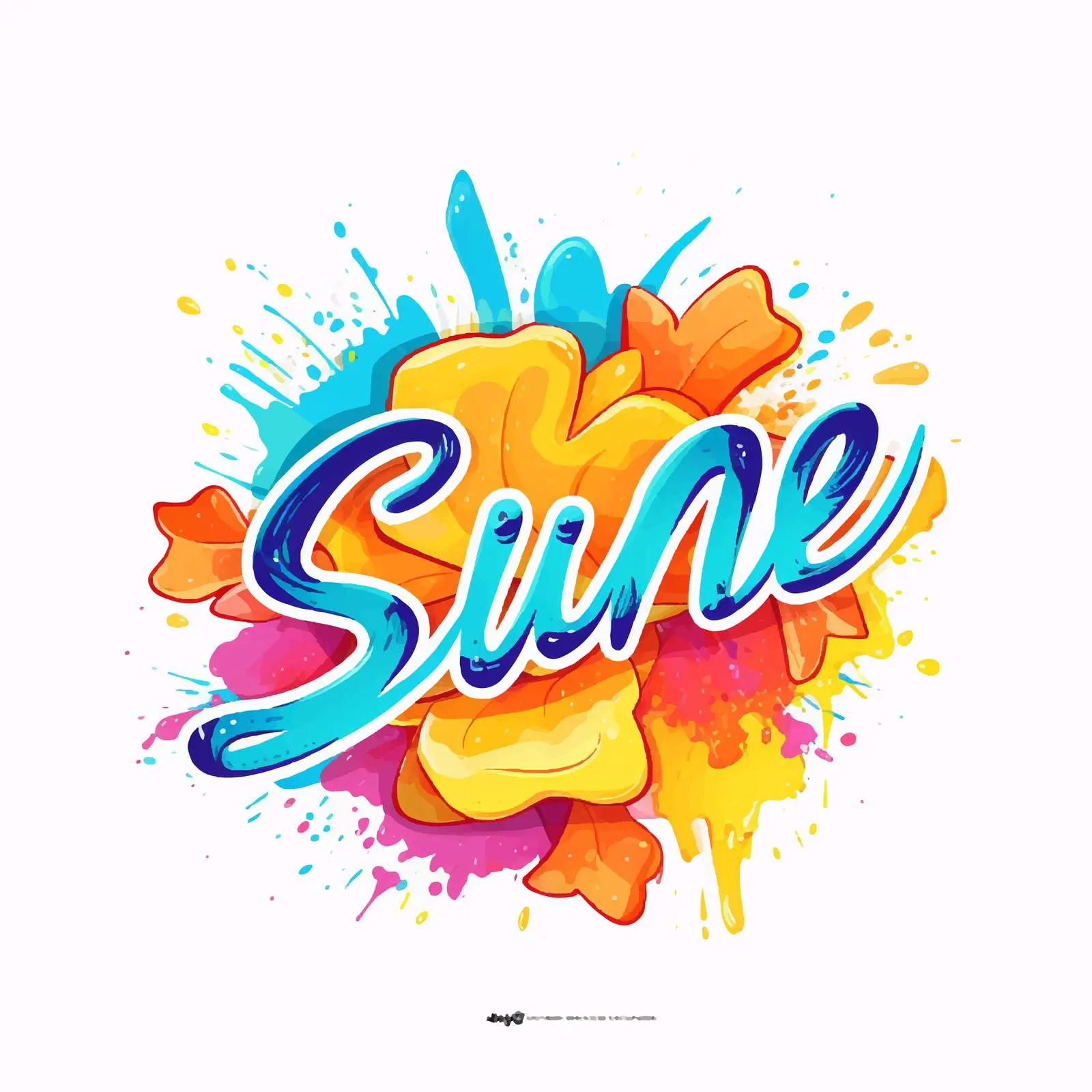 Summer Sale Cursive Lettering Vector Design – free splashes image from Dotvec