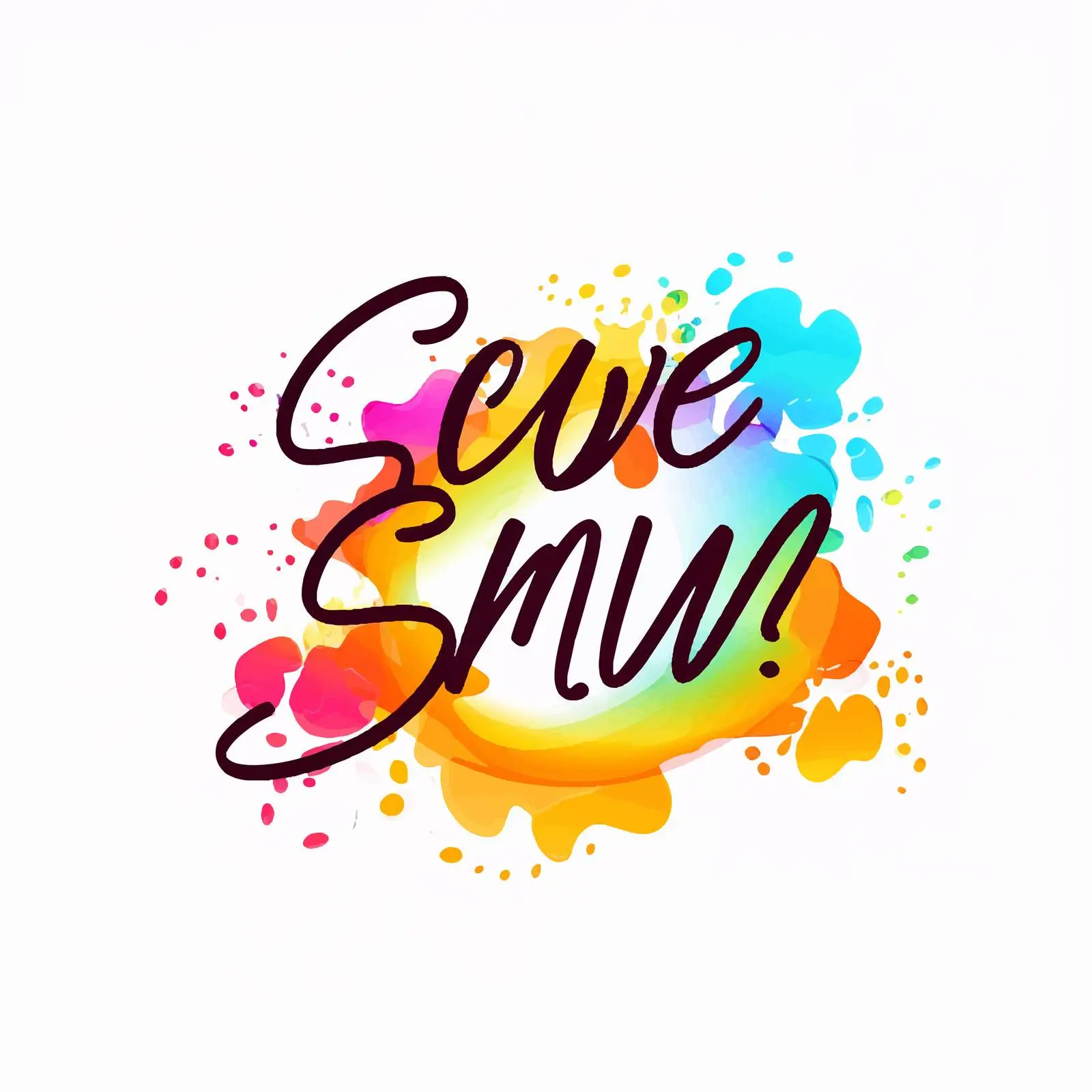Cursive Summer Sale Vector with Colorful Accents – free splashes image from Dotvec