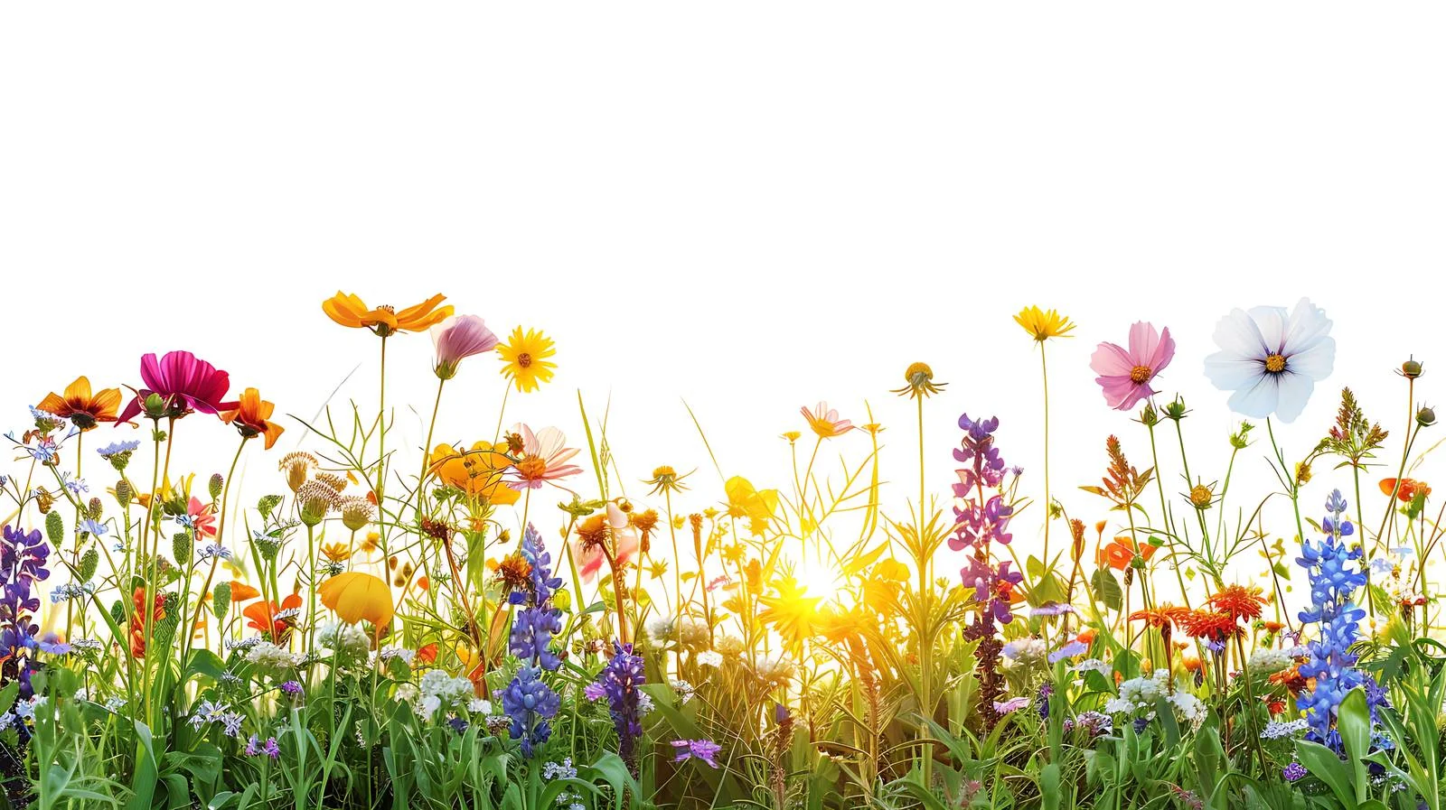 Serene Summer Morning Wildflower Landscape — free download from Dotvec