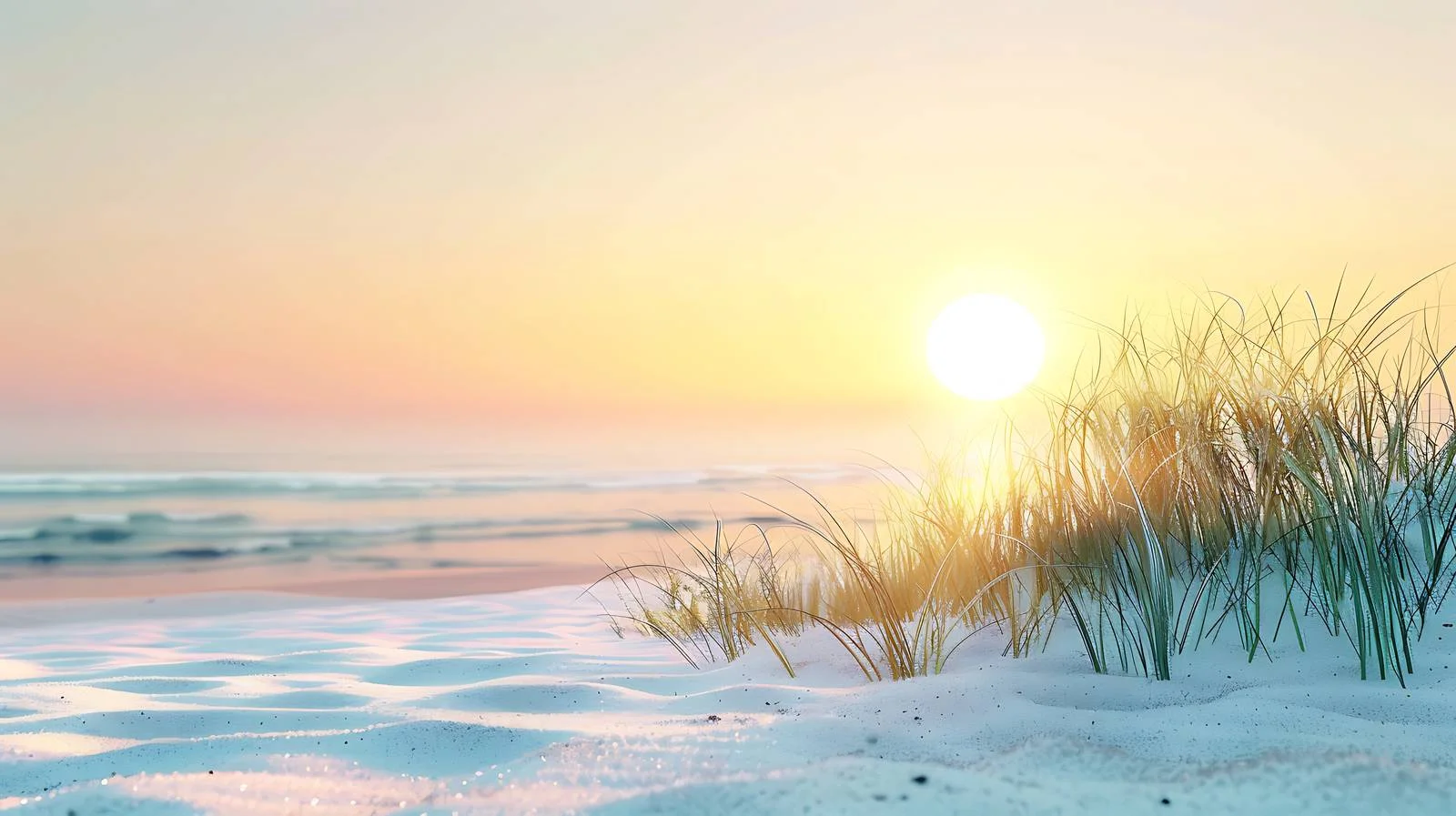 Seaside at Sunset Silhouette on White — free download from Dotvec