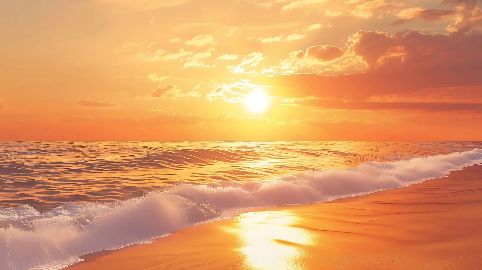 Tranquil summer sunset on sea shore — free download from Dotvec