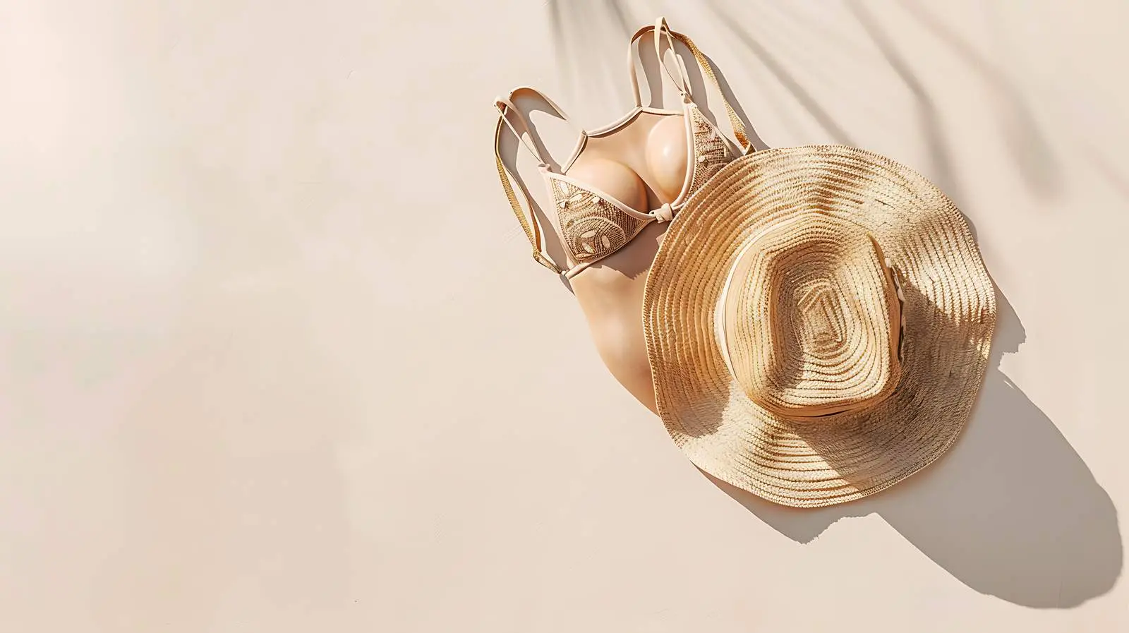 Summer Travel Fashion: Women's Swimsuit and Accessories – free depiction image from Dotvec