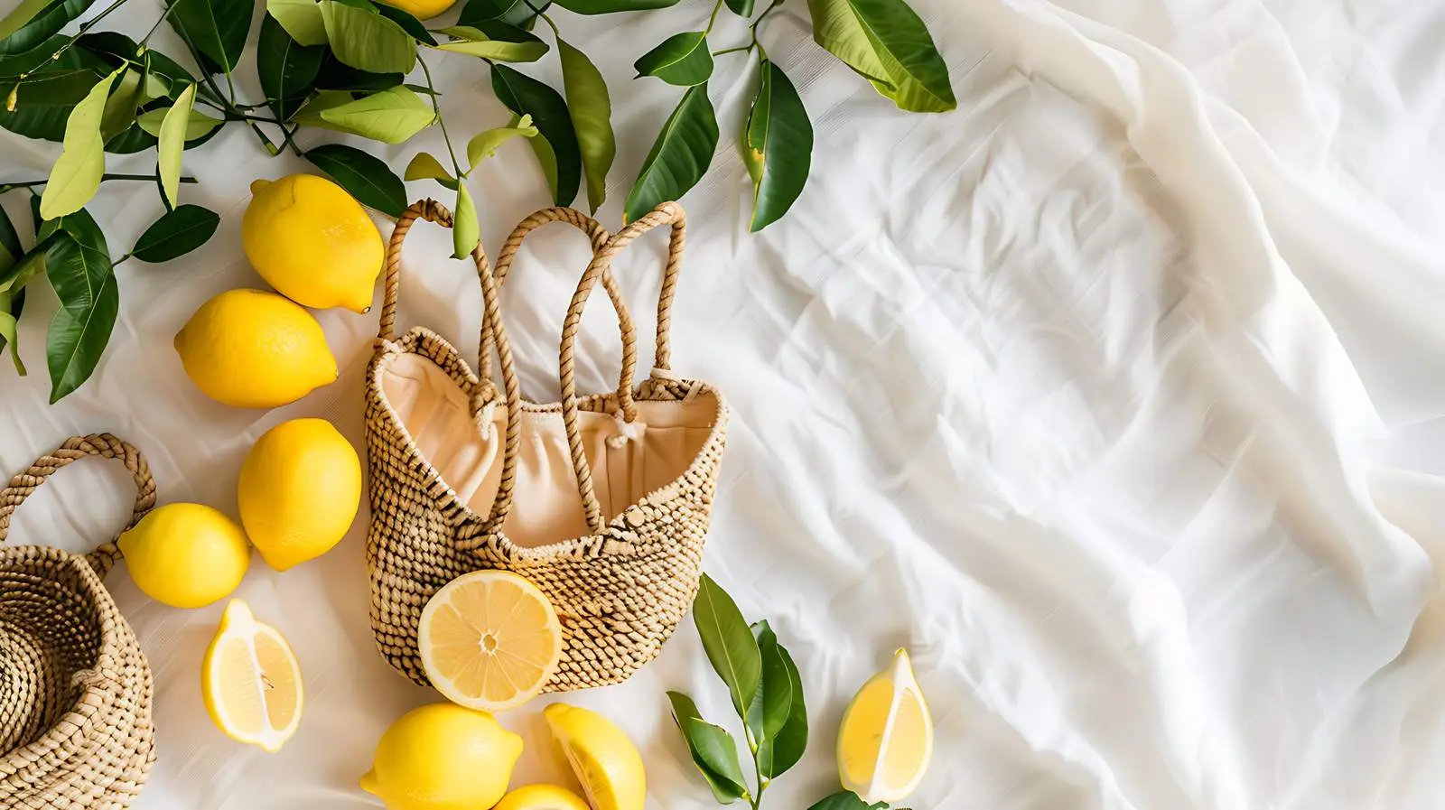 Summer Travel Fashion Women's Swimsuit with Straw Hat — free download from Dotvec