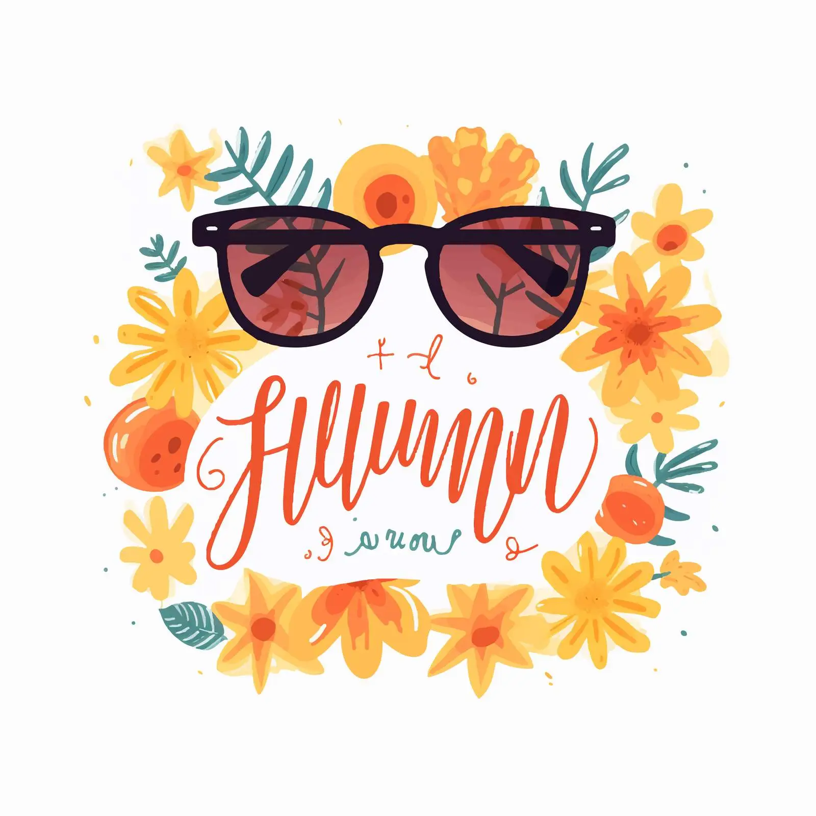 Sun and Fun Handwritten Slogan Vector — free download from Dotvec