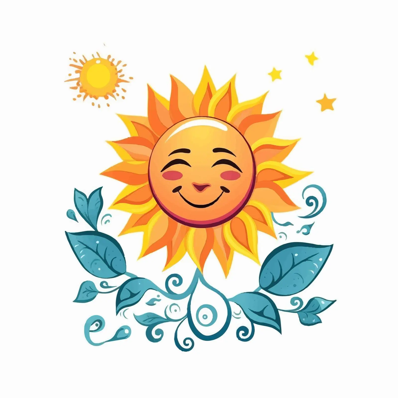 Playful Sun and Summer Vector Illustration — free download from Dotvec