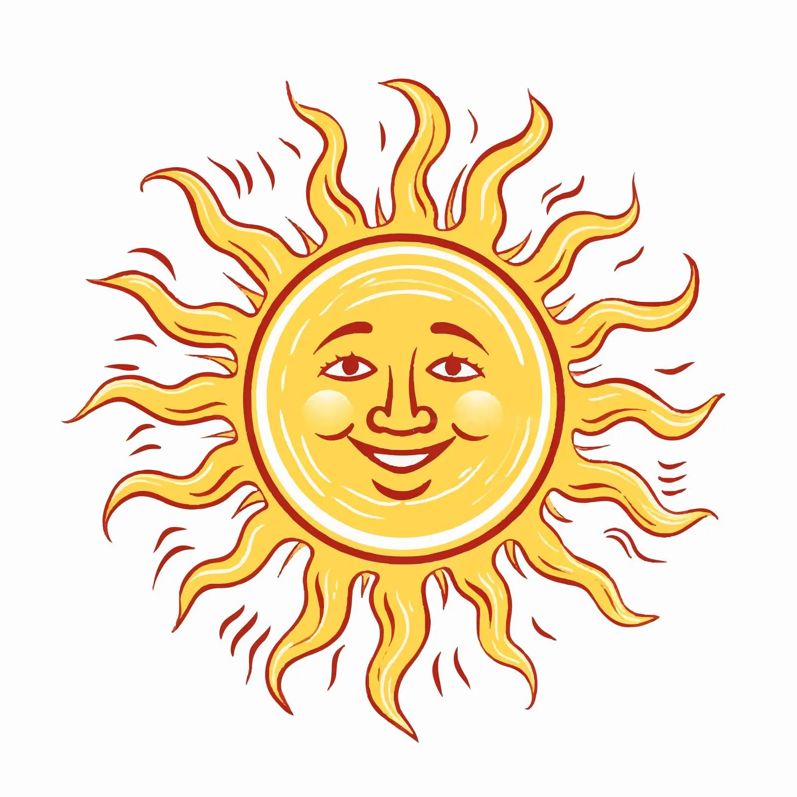Sun Outline Vector Illustration on White Background — free download from Dotvec