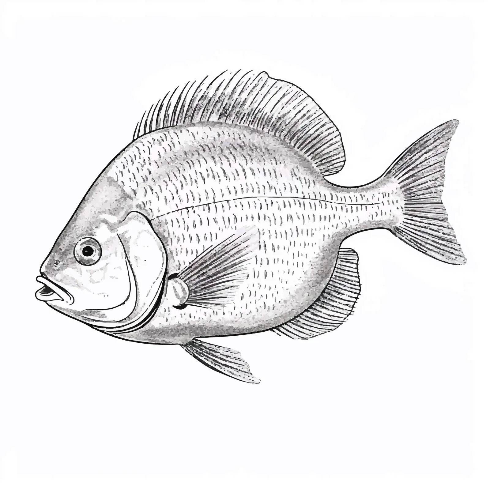 Sunfish Vector Illustration on White Background — free download from Dotvec