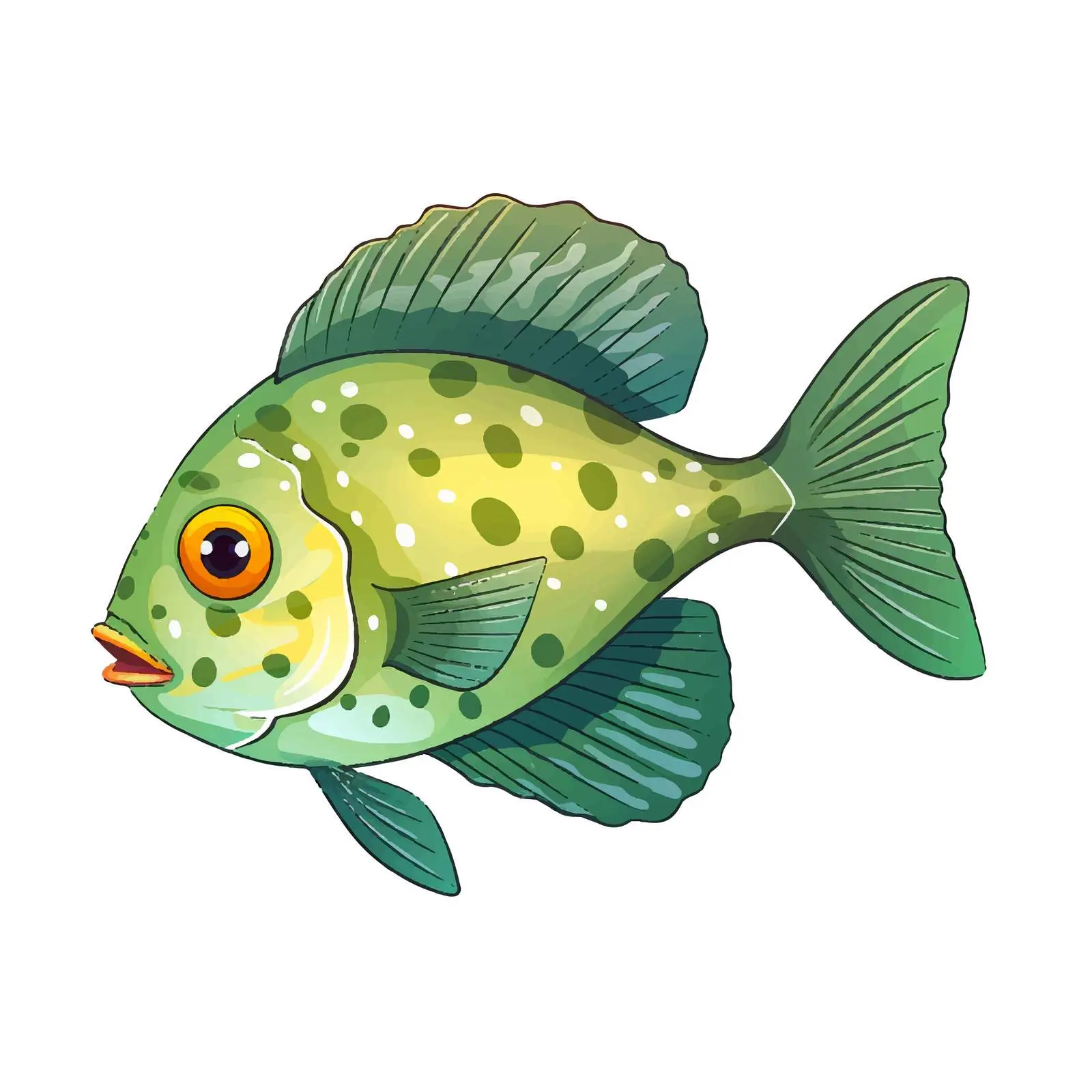Sunfish Vector Illustration on White Background — free download from Dotvec