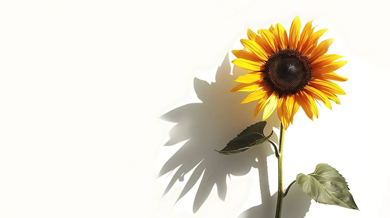 Sunflower in Aesthetic Sunlight and Shadow — free download from Dotvec