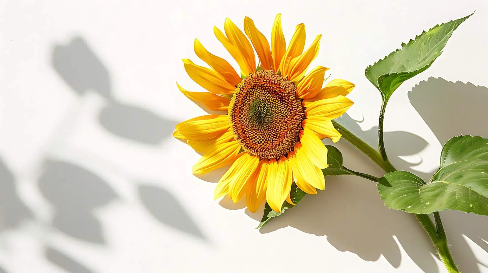 Sunflower in Aesthetic Sunlight and Shadow — free download from Dotvec