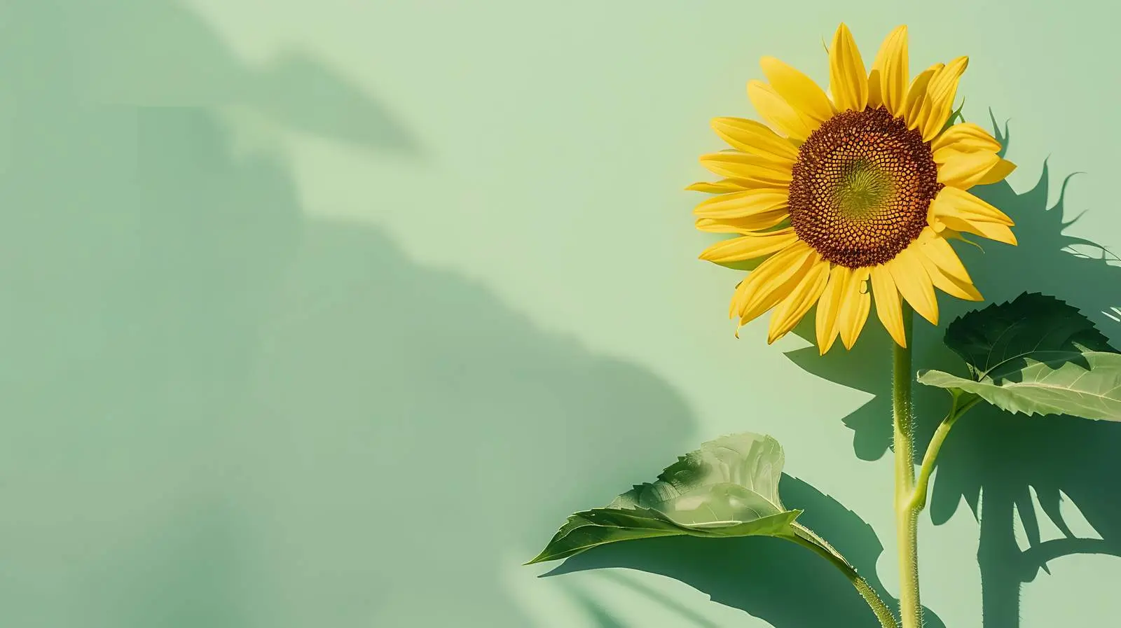 Sunflower Casting Shadows in Sunlit Greenery – free kiss image from Dotvec